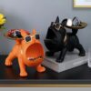 b4a68e10cc563227 VIKAMA Bulldog Storage Ornaments Entrance Door Key Candy Tray Nordic Style Personalized Home Decor