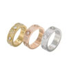b4ab279c2b7b1fd9 brand Jewelry Designer Couples Diamond Screw Ring Ladies stainless steel zircon jewelry Gift 6-10