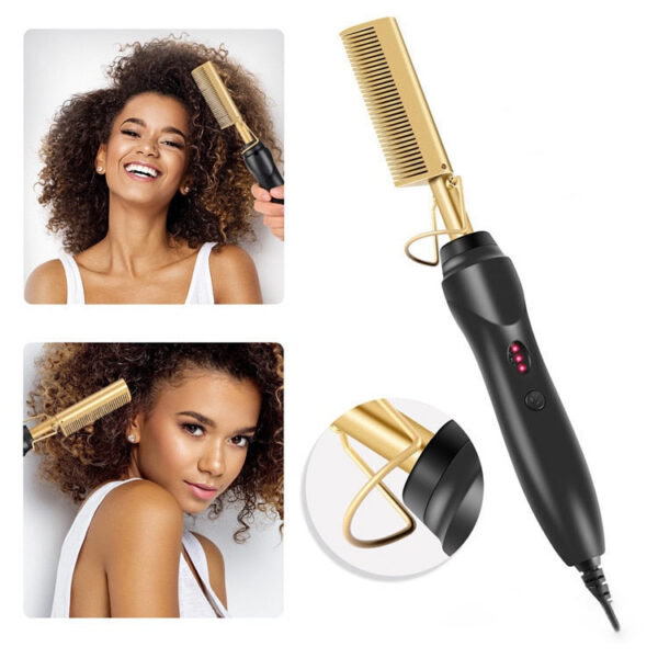 Electric Iron Massage Long Curly Hair Haircutting For Women Home Use Durable Curling Comb Fluffy Combs
