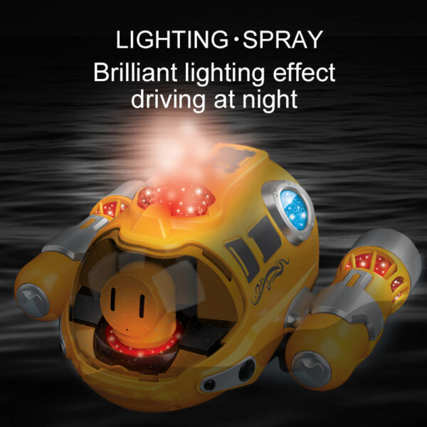 b4d37303b7c88a6a 2.4GHz Remote Control Motorboat Waterproof Spray Swimming Pool Bathing RC Steamboat Toys For Boys And Girls Children's Gift