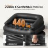 DIMAR GARDEN Inflatable Couch Flocked Blow Up Couch Mattress,Outdoor Air Sofa Bed for Camping,Full Size