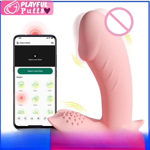 b4d749dd64716cac Outdoor Wearable App Remote Control Vibrator Penetration Dildo Silicone Vaginal Masturbation G-Spot Anal Toy Sexy Adult Sex Toy