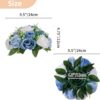 NUPTIO Flower Balls for Wedding Centerpieces - 2 Pcs 9.5 inch Diameter Fake Flower Ball Arrangement Bouquet Party Centerpieces for Tables - Dusty Blue Rose Bouquet Centerpiece Flowers for Table