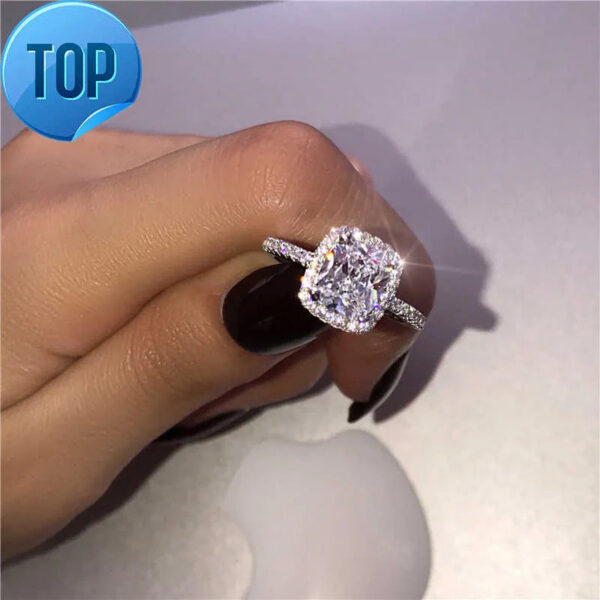 b4e854df8a3e0fdc choucong Promise Ring sterling Sier Cushion cut 3ct Diamond Engagement Wedding Band Rings For Women men Jewelry