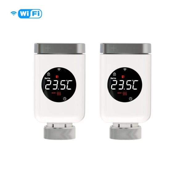 b50799ec40816741 MOES Tuya Smart Wifi/ZigBee Thermostatic Radiator Valve TRV Programmable App Remote Temperature Controller with Alexa GoogleHome