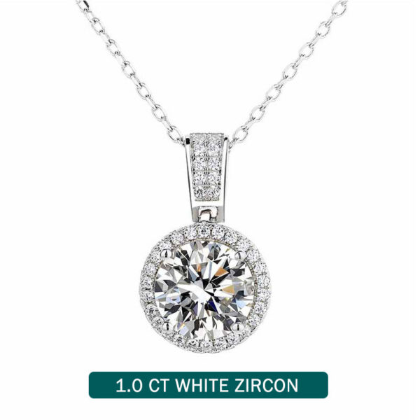 b51149cba14fa7f7 Knobspin Sterling Sier Necklace For Women Real Moissanite Diamonds Pendant With GRA Certificate Neck Chain Fine Jewelry