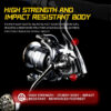 BEARKING CAESAR series 5+1BB stainless steel bearings drive system 5.2:1 fishing reel 15Kg maximum power rotary fishing reel