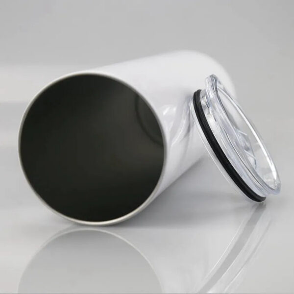 20oz Sublimation Skinny Tumblers Straight Blanks Stainless Steel Coffee Mugs With Lid and Plastic Straw Sippy Cups CYZ3218