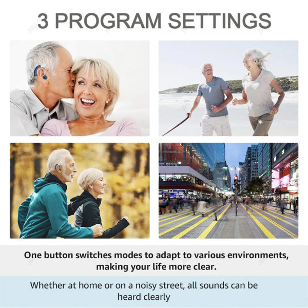 2024 Best Digital Aids Seniors Invisible Rechargeable Sound Amplifier with Noise Cancelg for Adults Hearing Loss