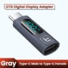 b546f128a4257c3a Toocki 100W Digital Display USB Male to Type C Female OTG Adapter PD Fast Charging Convertor For Xiaomi Redmi