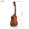 b54730e7b5aea8a9 21 Inch Ukulele 4 Strings Hawaiian Guitar Mahogany Mini Guitarra Ukulele With Bag Strings Tuner Capo Ukulele Guitar Accessories