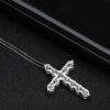 b5528301ffd71731 Full Moissanite Cross Pendant Necklace Original 925 Sterling Sliver Chain Plated 18k White Gold Fine Necklace for Women Jewelry