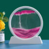3D Moving Art Picture Round Glass Deep Sea Sandscape Hourglass Quicksand Craft wing Sand Painting Office Home Decor Gift