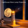 b5576ee596008a3b Moon Lamp Projection Lighthouse Lamps Night Light Remote Control Bluetooth Music Motion Sensor Ambient Lights Xmas Birthday Gift