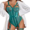 Avidlove Teddy for Women with Garter Belt One Piece Naughty Strappy Lingerie Lace Exotic Bodysuit