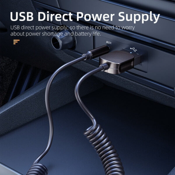 b5660562738514d3 Essager Dongle USB To 3.5mm Jack Audio Aux Bluetooth 5.0 Handsfree Kit For Car Receiver BT Transmit