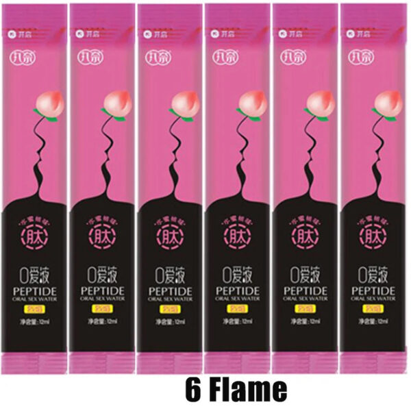 b57c16eb5ae005f1 6pcs Oral Sex Water Lubricante Sexual Strawberry Peach Flavor Ice Fire Sex Toys Water Based Lubricant Gel for Women Men Couples