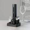 1pc Black Electric Automatic Corkscrew Creative Wine Bottle Opener with USB Charging Suit for Home
