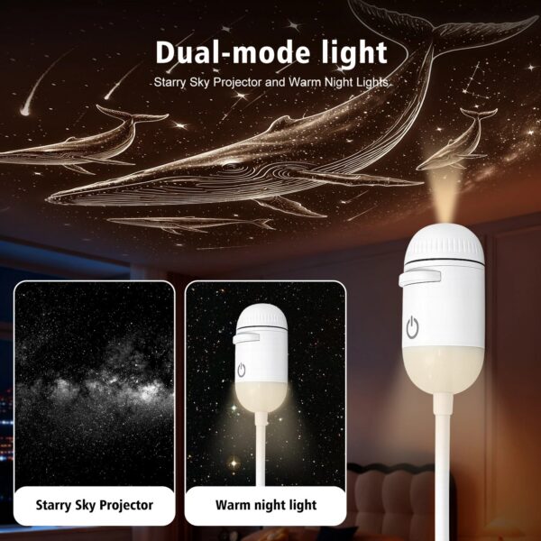 b583b8de09f9e6db 2-in-1 USB Ambient Light For Large Range Projection Atmosphere Multiple Scenes Adjustable Focus Distance Night Lighting Function