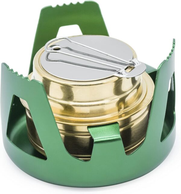 b588b9a429633899 Famgee Outdoor Mini Portable Alcohol Stove Burner for Backpacking Hiking Camping Survival (Gold)