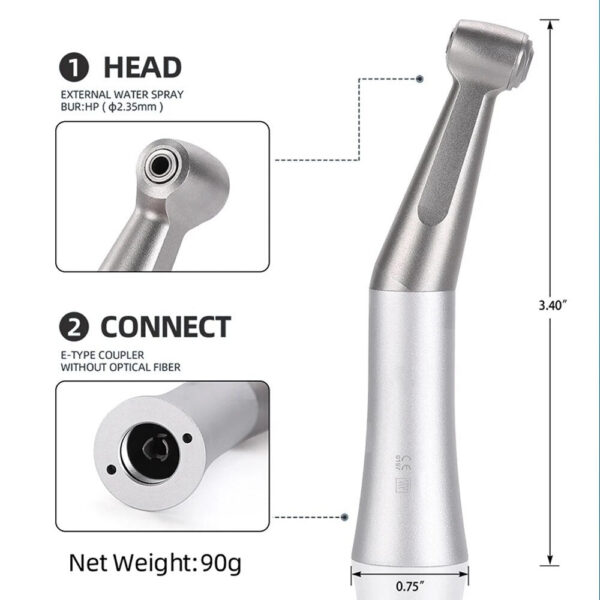 Dental FX Style Slow Speed Set Push Button 1:1 Contra Angle Air Motor Denspay Supplier 2/4 Hole Straight Handpiece