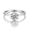 b5a00989226fcf19 Trumium 0.5/1 Ct D Color Moissanite Ring For Women Diamond moissanite Rings s Sier Engagement Wedding Bands Fine Jewelry