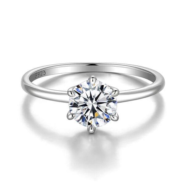 b5a00989226fcf19 Trumium 0.5/1 Ct D Color Moissanite Ring For Women Diamond moissanite Rings s Sier Engagement Wedding Bands Fine Jewelry