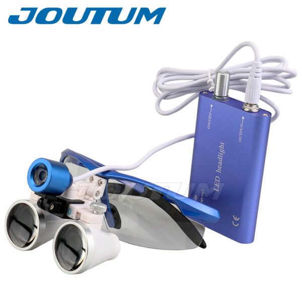 3.5X/2.5X Magnification Binocular Dental Loupe Surgery Surgical Magnifier with Headlight LED Light Medical Operation Loupe Lamp