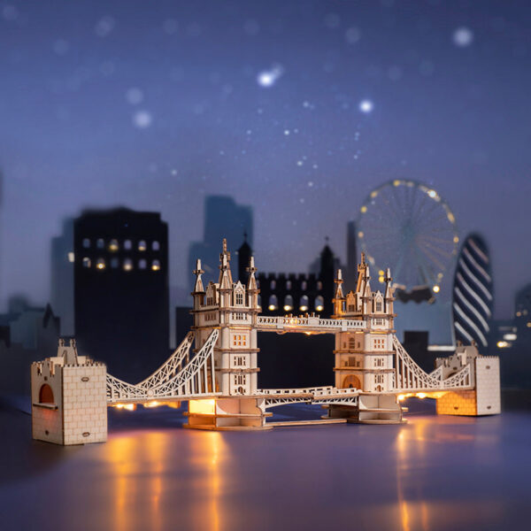 b5c4536a379ca93a Robotime 3D Wooden Puzzle Game Big Ben Tower Bridge Pagoda Building Model Toys For Children Kids Birthday Gift