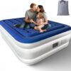 b5d2543a2ad66e1e VINGLI Twin Air Mattress with Built-in Pump, 18 Raised Blow Up Mattress with Soft Flocked Top, Leakproof Inflatable Mattress for Camping, Home, Guests,with Storage Bag