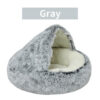 b5e5f4502194792c Soft Plush with Cover Round Bed Pet Mattress Warm Cat Dog 2 in 1 Sleeping Nest Cave for Small Dogs