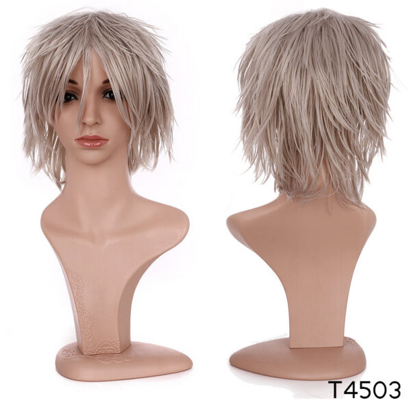 BENIHAIR Synthetic Cosplay White Red Green Blue Pink Yellow Short Layer Fake Hair Extension Men Women Party Wig
