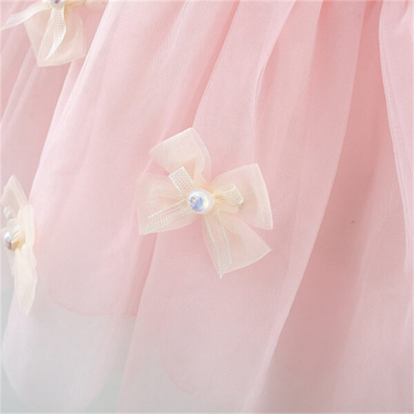 b6084fe3f6366b1e Sweet Flower Fairy Baby Girl Party Dresses Summer Solid Color Mesh Princess Evening Dress Kids Costume 0 to 3 Years Old Children