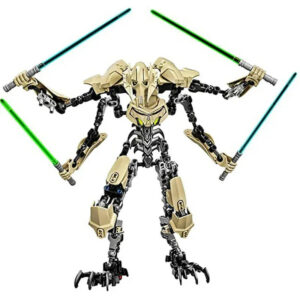 b60ef0b1ce5b93c0 Ksz714 Star Anime General Robot Grievous With Lightsaber Hilt Combat Weapon Model blocks Assemble Figure Toy Gifts