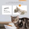 b6155ff66e2c51a6 AISBUGUR Ceramic Cat Bowls Set of 2, Elevated 15 Tilted Design for Indoor Cats, Large Capacity, Easy to Clean, Non-Slip Base, Cute Pattern, Blue