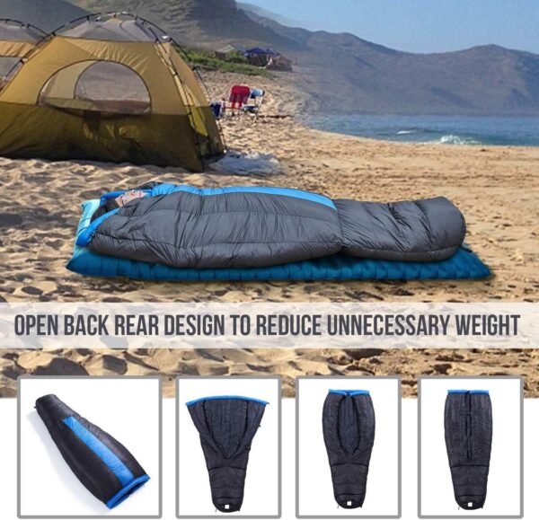 OneTigris FEATHERLITE Ultralight Sleeping Quilt, 1000g, Black Orca Series