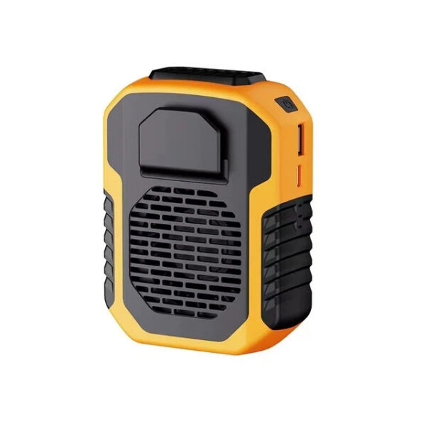 b6263057c512cae1 Outdoor Waist Mounted Polymer Battery Anti Drop Shock Absorption USB Portable Power Bank with Bladeless Hanging Neck Fan