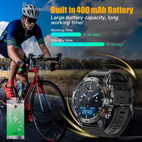 b6295dae68ab7e55 MELANDA Steel 1.39" Bluetooth Call Smart Watch Men Sports Fiess Tracker Watches IP67 Waterproof Smartwatch for Android IOS K52