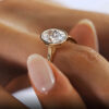 b631603b9e52f93d Original Sterling Sier Solitaire Oval Cut 5A Zirconia Lab Diamond 14k Gold Plated Wedding Engagement Ring Jewelry