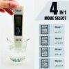 1PC White Digital Quality TDS EC Meter Range 0 to 9990 Multifunctional Water Purity Temperature TEMP PPM Tester