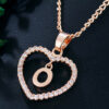 26 Letter Zircon Necklace Jewelry Love Pendant