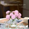 GREENTIME 13” Artificial Hydrangea Flowers Faux Hydrangea Bouquet with 7 Head 3.15” Tiny Hydrangea for Wedding Bouquet Party Home Decor DIY Baby Shower Centerpieces Tables Decoration(Blue)