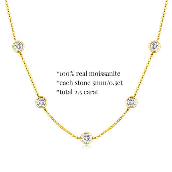 TBCYD 3/4/5mm D Color Moissanite Choker Necklace For Women S Sier Round Cut Diamond Bubble Neck Chain Party Jewelry Gifts