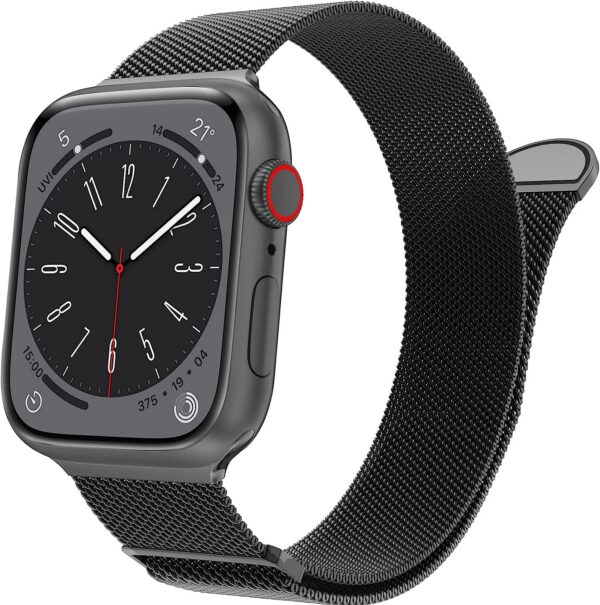 Marge Plus for Apple Watch Band Series Ultra 8 7 6 5 4 3 2 1 SE 38mm 40mm 41mm 42mm 44mm 45mm 49mm Women and Men, Stainless Steel Mesh Loop Magnetic Clasp Replacement for iWatch Bands