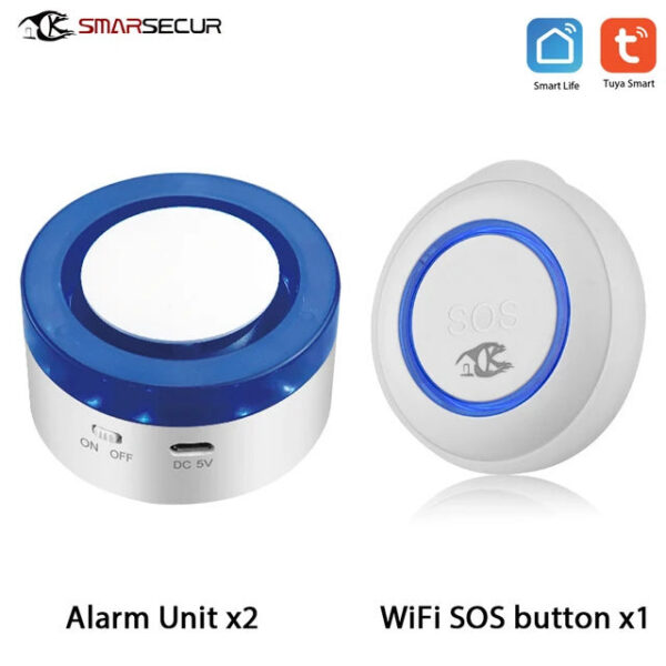 TUYA Smart WiFi Wireless SOS Emergency Home Burglar Alarm Sensor 2.4G Panic Button