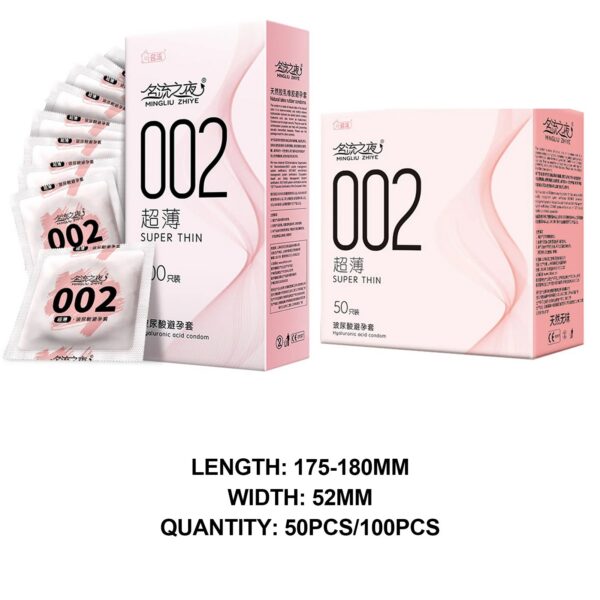 50/100pcs Hyaluronic Acid Condom Ultra Thin Penis Sleeves Natural Latex Smooth Contraception Condoms Erotic Products Sex Toys