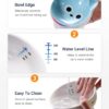 b652328cbac42aab AISBUGUR Ceramic Cat Bowls Set of 2, Elevated 15 Tilted Design for Indoor Cats, Large Capacity, Easy to Clean, Non-Slip Base, Cute Pattern, Blue