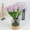 b65c73b3077d14bf IPOPU Real Touch Purple Tulips 24PCS Artificial Flowers for Decoraion Fake Tulips Light Purple Flowers Floral Arrangements Artificial Faux Tulips Decor for Table Home Kitchen Decor (Light Purple)