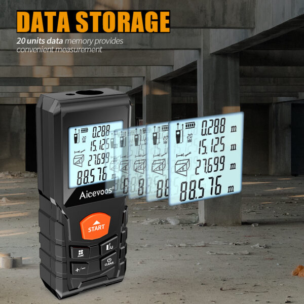 Aicevoos Digital Rangefinder 50M 70M 100M 120M Distance Meter Trena Laser Tape Measure Roulette Range Finder