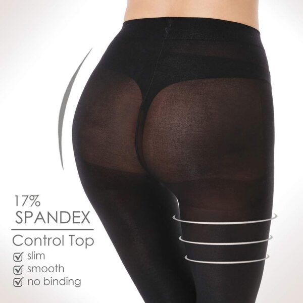 G&Y 2 Pairs Semi Opaque Tights for Women - 40D Microfiber Control Top Pantyhose